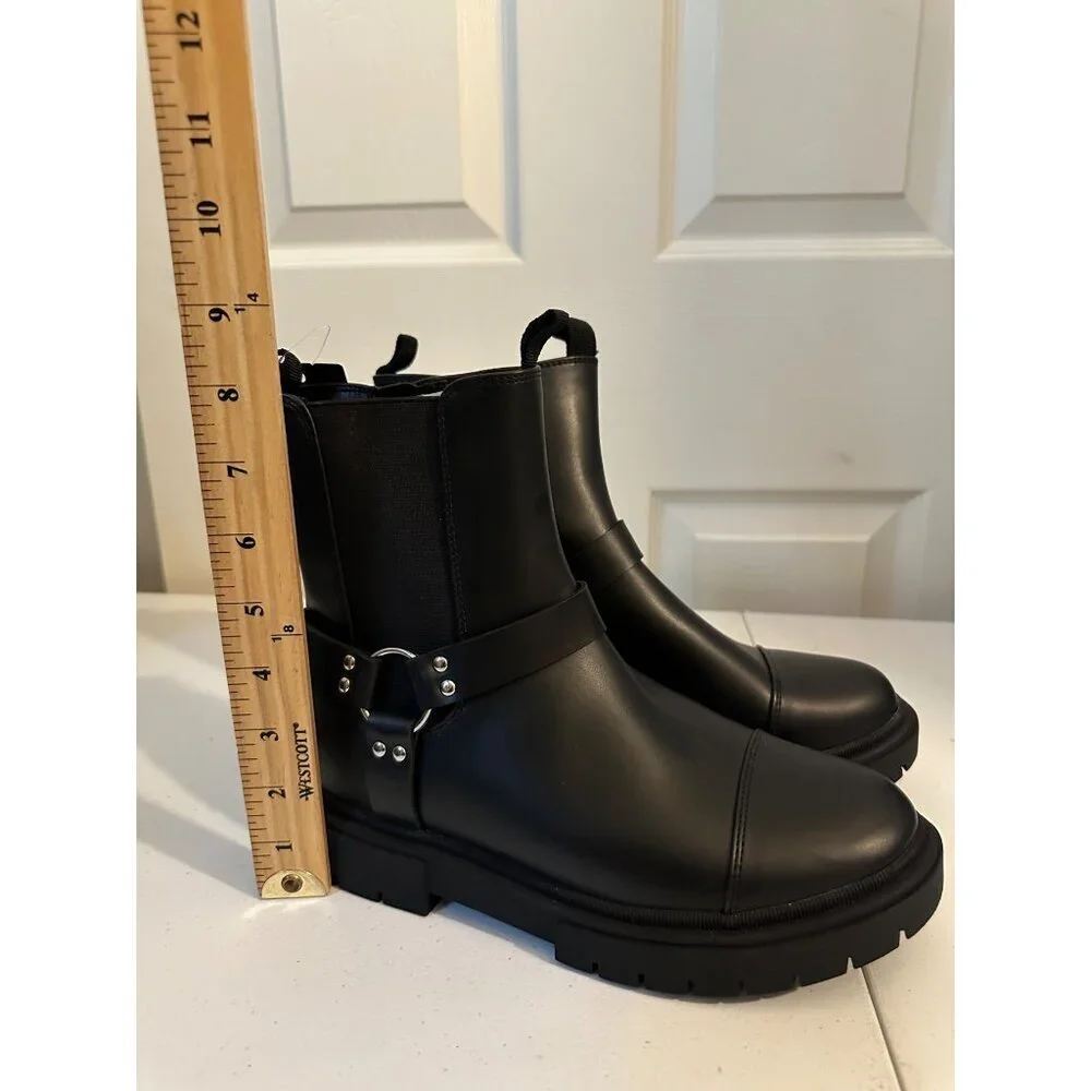 Art Class Big Girl’s Crosby Harness Moto Boots size 5 NWT